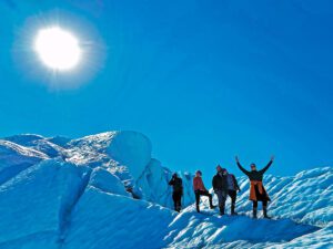 It's often sunny at Matanuska Glacier! Call us for the real-time Matanuska Glacier Weather report to help plan your Alaska glacier tour.